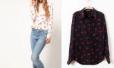 Blusa Chiffon Kiss Print 02 Cores - bc015