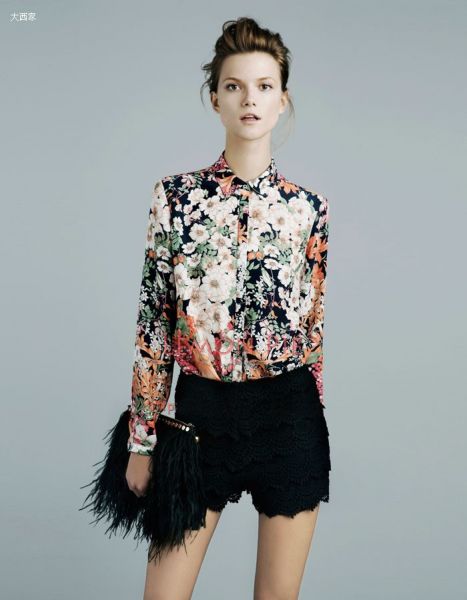 Blusa Chiffon Flower Print - bc001